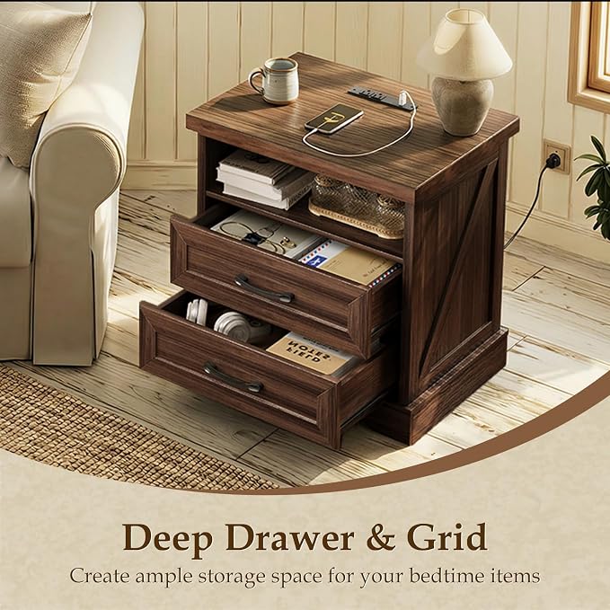 AODK 24 Inch Farmhouse Nightstand - Image 5
