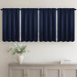 MIULEE 4-Panel 36 Inch Blackout Kitchen Tier Curtains Over Sink Navy Blue | by MIULEE