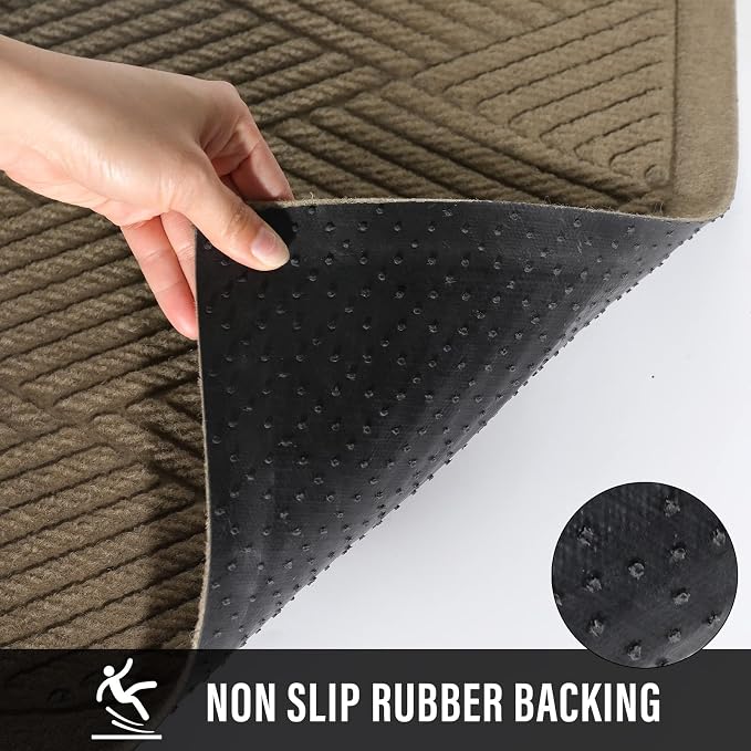 Sturdy Front Door Mat, Absorbent Muddy Dirt Resist Welcome Door Mats Outdoor - Image 3