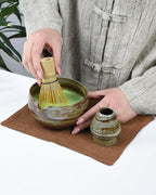 Artcome Premium Matcha Tea Set - 18.6oz Ceramic Bowl with Spout, Bamboo Whisk, Scoop, Whisk Holder & Brewing Guide - Durable & Elegant for Perfect Matcha Preparation