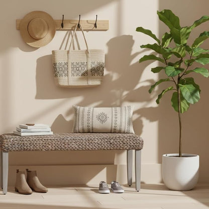 Solid Wood Acacia Indoor Bench - Image 4