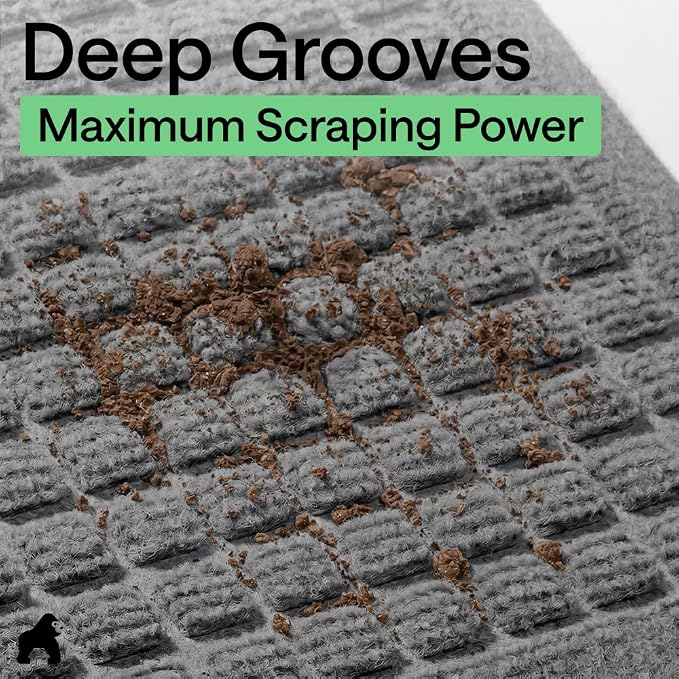 GORILLA GRIP® Ultra Absorbent Front Door Mat Outside Entrance, Traps Dirt and - Image 4
