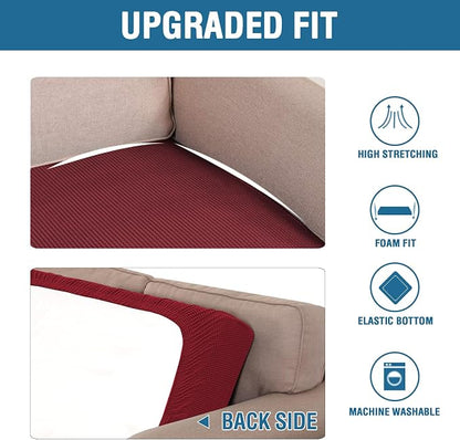 H.VERSAILTEX Super Stretch Individual Seat Cushion Covers Sofa Covers Couch - Image 6