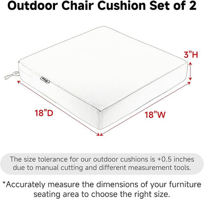 Favoyard Patio Chair Cushions 18 x 18 x 3 Inch Waterproof Outdoor Seat Cushions - Image 3