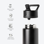 Simple Modern Water Bottle with Straw Lid Vacuum Insulated Stainless Steel Metal Cup Bottles | Reusable Leak Proof BPA-Free Flask for Gym Sports | Summit Collection | 22oz, Checkmate