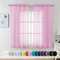 Chyhomenyc Sheer Curtains 63 Inch Length 2 Panels, Soft Airy, Rod Pocket by Chyhomenyc