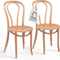 1018 Hairpin Bentwood Dining Chairs Set of 2 | Natural Handcrafted Wood Frame by Unknown