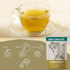 Super Value Pack 5 LB - Organic Elderflower Tea - Respiratory Health Tea, Immune Support - Allergy Relief