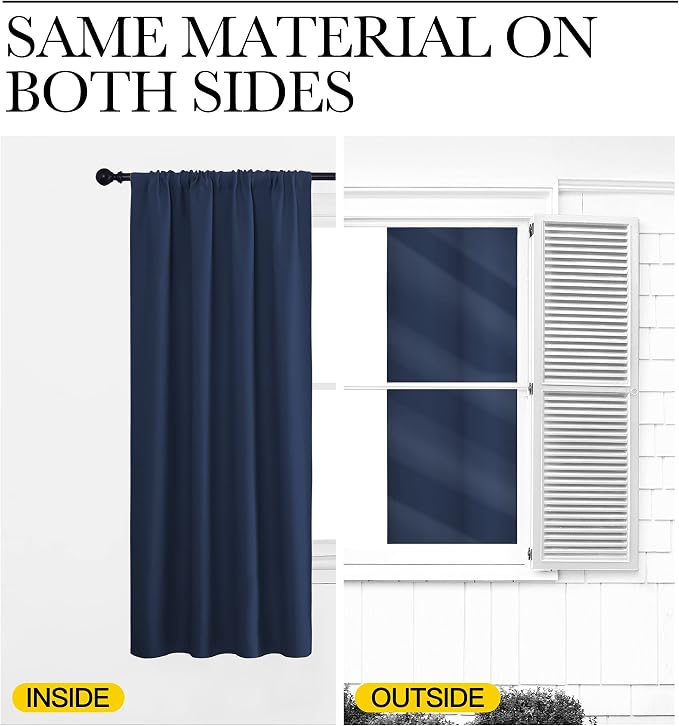 NICETOWN Living Room Curtains, Home Decorations Thermal Insulated Solid Rod - Image 6