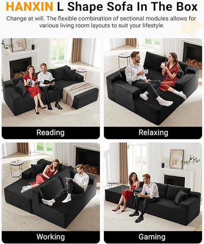 Cloud Sectional Couch, 105 Inch Modular Sectional Sofa - Image 3