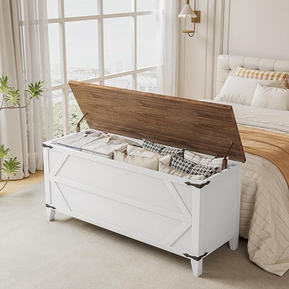 HOOBRO 47.2" Toy Box, Storage Bench - Image 3