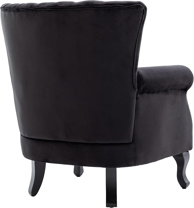 Accent Chairs Set of 2 with Arm Comfy Velvet Living Room Chair Mid-Century - Image 5