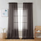 Chyhomenyc Sheer Chocolate Brown Curtains 90 inches Long 2 Panels, Light by Chyhomenyc