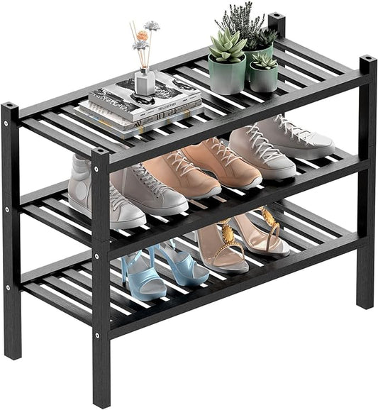 ROMGUAR CRAFT 3 Tier Bamboo Shoe Rack by ROMGUAR+CRAFT