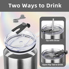 MEZMUT 20oz Coffee Tumbler with Lid and Straw Double Wall Vacuum Insulated Cup Stainless Steel Travel Mugs Insulated for Hot and Cold Leakproof Powder Coated Tumbler for Indoor and Outdoor