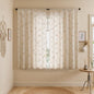 Floral Embroidered Light Filtering Curtains 63 Inch 2 Panels | Linen Blend by Unknown