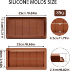 3 PCS Silicone Chocolate Bar Molds with 1 spatula,3/4 Inch Thick Non-Stick Chocolate Mold，Large Deep Cavity Chocolat Silicone Mold for Stuffed Chocolate Bars Knafeh Pistachio Chocolat