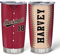 Hyturtle Personalized Baseball Tumbler Baseball Players Design Stainless Steel Double Walled Vacuum Insulated Tumblers 20oz30oz Coffee Travel Mug Cup Christmas Gift For Men Boys Friends Dad Sports Fan