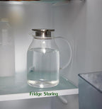 Karafu 68 Oz/2 Liter Glass Pitcher with Lid, Heat Resistant Water Jug for Hot/Cold Water, Ice tea and Juice Beverage