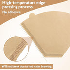 150 Count #4 Coffee Filters, Number 4 Cone Coffee Paper Filters for Pour Over and Drip Coffee Maker, 8-12 Cups (Unbleached Natural)