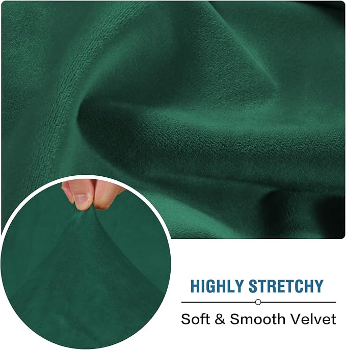 H.VERSAILTEX Velvet Stretch Couch Cushion Cover Plush Cushion Slipcover Cushion - Image 5