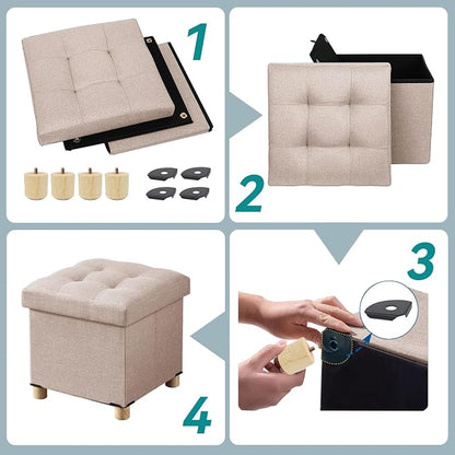 BRIAN & DANY Ottoman with Storage, Small Storage Ottoman - Image 3