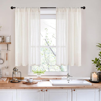 BGment Linen Curtains 42X40 Inch Length - Image 2