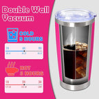 20oz Tumbler Bulk Stainless Steel Tumbler Cup with Lid Vacuum Insulated Double Wall Travel Mug, Durable Powder Coated Travel Coffee Tumbler Mug for Hot & Cold Drinks, Hot Pink,12 Pack