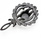 Sungmor Cast Iron Tealight Warmer with Pretty Flame Shape Design, Functional Table Trivet Candle Holder for Warm Dishes, Pots, Soups, Milks, Teas, Coffee, Great Heater for Melt Butter, Sealing Wax
