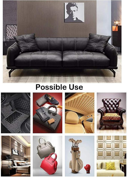 Wento Thick 3 Yard Faux Leather Fabric Soft Skin Grain PU Leather Fabric - Image 7