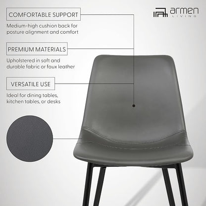 Armen Living Monte Mid Century Modern Dining Accent Chair - Image 4