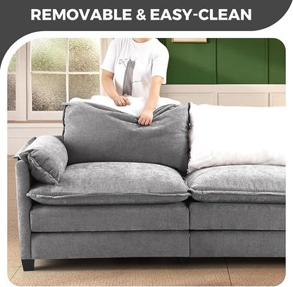 ELUCHANG Oversized 153" Modular Sectional Sofa, Comfy Cloud Couch, U Shaped - Image 4