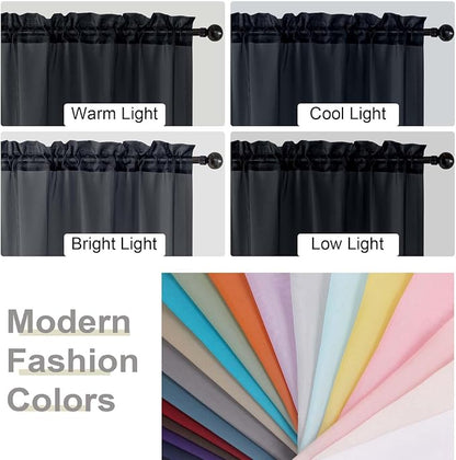 Sheer Black Curtains for Bedroom Living Room 90 Inches Long 2 Panels Set - Image 7