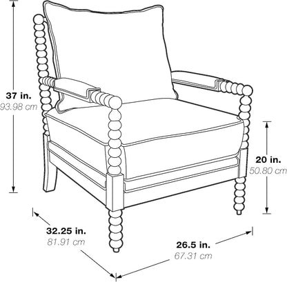 OSP Home Furnishings Kaylee Spindle Accent Chair - Image 3