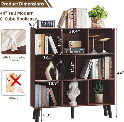 LEYAOYAO 8 Cube Bookshelf 3-Tier Bookcase - Image 2