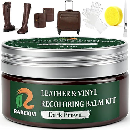 Dark Brown Leather Repair Kit, Leather Recoloring Balm – Restore & Repair Faded by Unknown