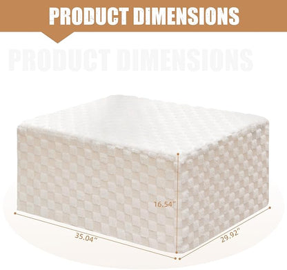 Hobestluk Rectangle Ottoman Memory Foam Footrest - Image 2