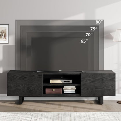 GarveeHome Industrial TV Stand for 80 in, Modern Entertainment Center - Image 4