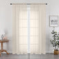 Cream Sheer Curtains 84 inches Long 2 Panels Set by OWENIE