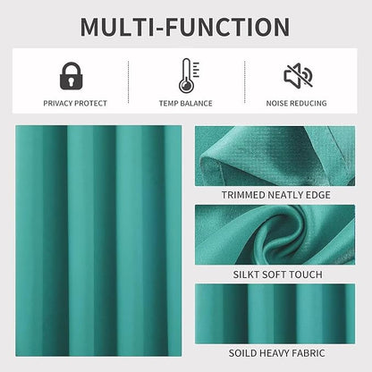 Joydeco Blackout Curtains 72 inches Long 2 Panels Set, Thermal Insulated Long - Image 4