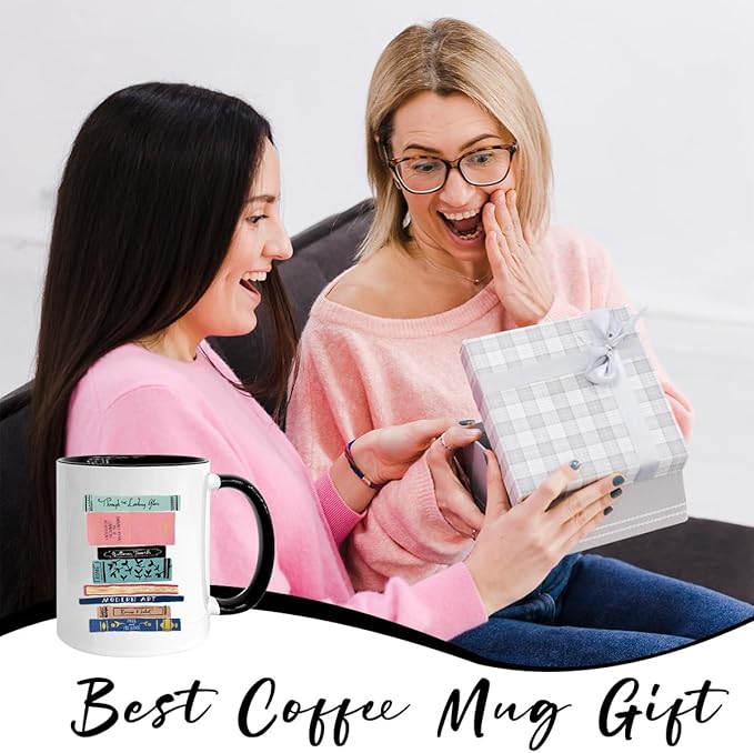 Book Lovers 11oz Coffee Mug - Bookish Gifts for Readers, Teachers, Librarians, Women, Best Friends - Christmas Reading Tumbler