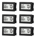 6 Pack Mini Small Digital Hygrometer Thermometer Indoor Temperature and Humidity Meter Gauge with Temp Humidity Sensor Monitor Fahrenheit (℉) for Jars,Home,Room
