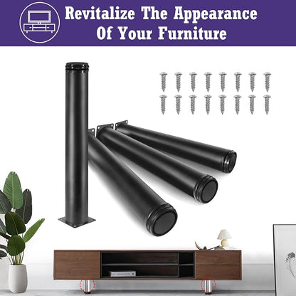 16 Inch Metal Furniture Legs Stainless Steel Adjustable Legs Black Metal Legs - Image 2