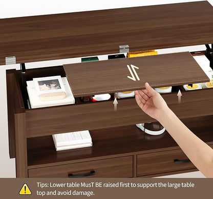 Garvee 40" Coffee Table Lift Top, Converts to Dining Table - Image 6