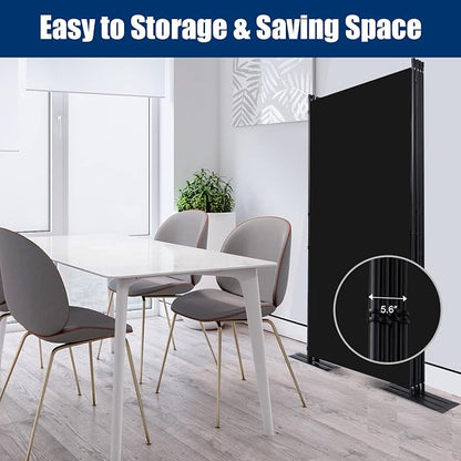 Room Divider 6FT Portable Room Dividers and Folding Privacy Screens, 4 Panel - Image 4