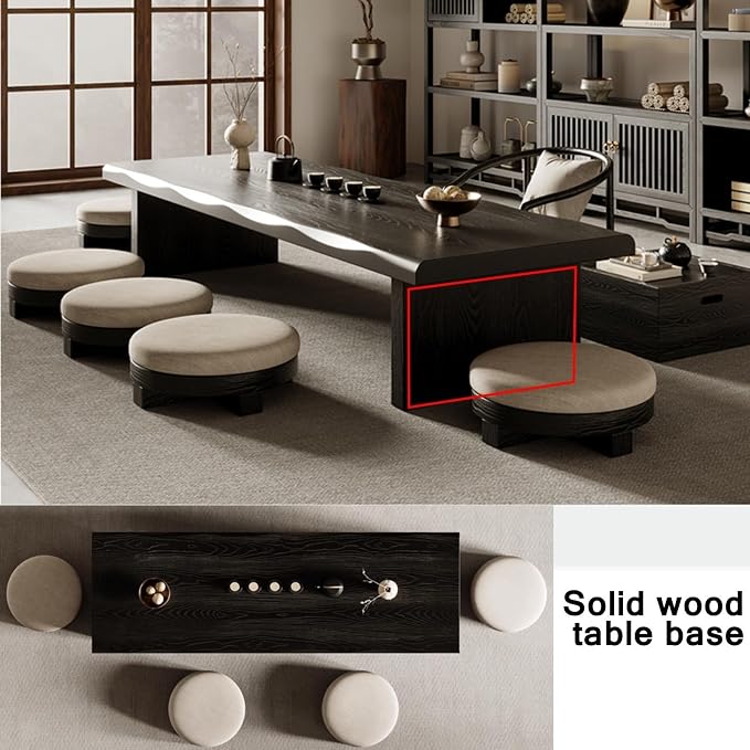 Solid Wood Japanese Low Floor Table Meditation Floor Sitting Altar Table - Image 7