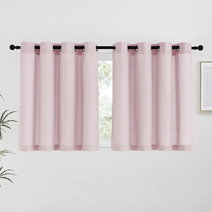 NICETOWN Blush Pink Linen Curtains by NICETOWN