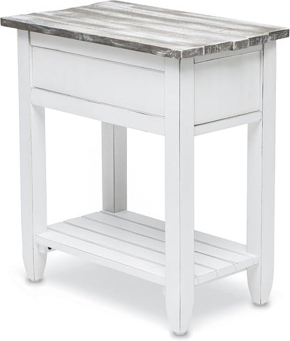 Sea Winds Trading Picket Fence Chairside Table Kiln-Dried Solid Wood Distressed - Image 6