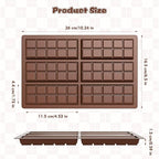 Chocolate Bar Mold, Silicone Dubai Chocolate Bar Mold, Non-Stick Chocolate Bar Molds, Deep Chocolate Bar Mold for Dubai Chocolate Bar Pistachio, Candy, Milk Chocolate Bar