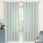 Light Blue Linen Curtains 72 inch Length by LAMIT
